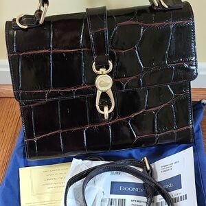 Dooney & Bourke Espresso Claire Croc-Embossed Satchel